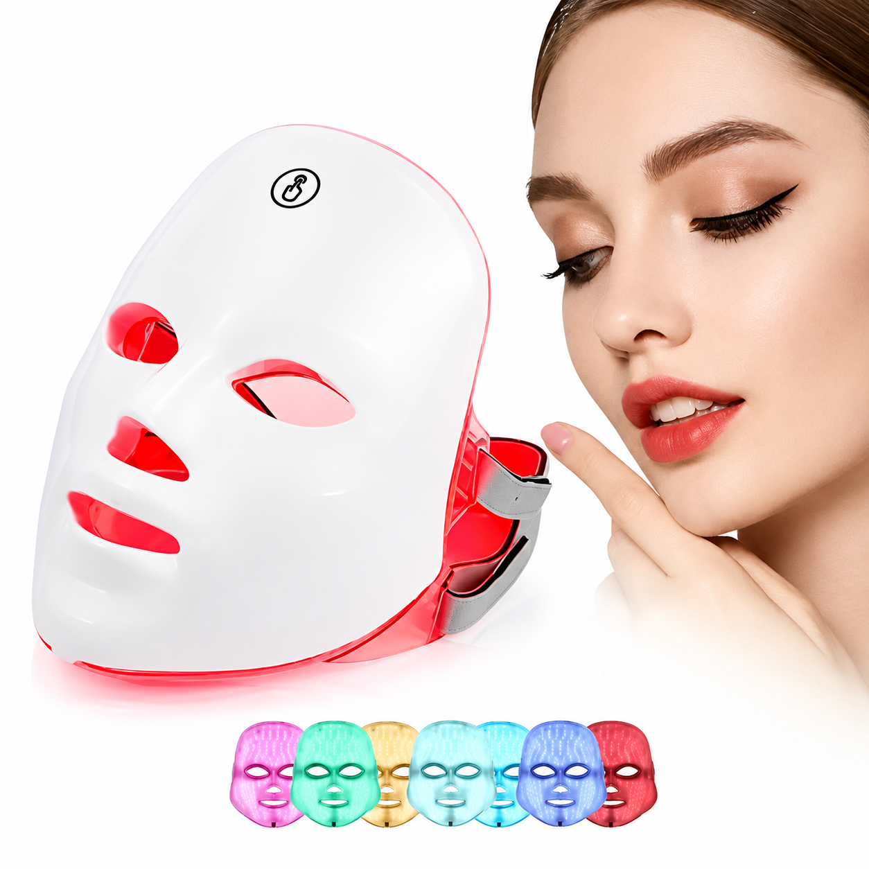 Máscara Facial LED Anti-Idade e Rejuvenescimento - LumiSkin™