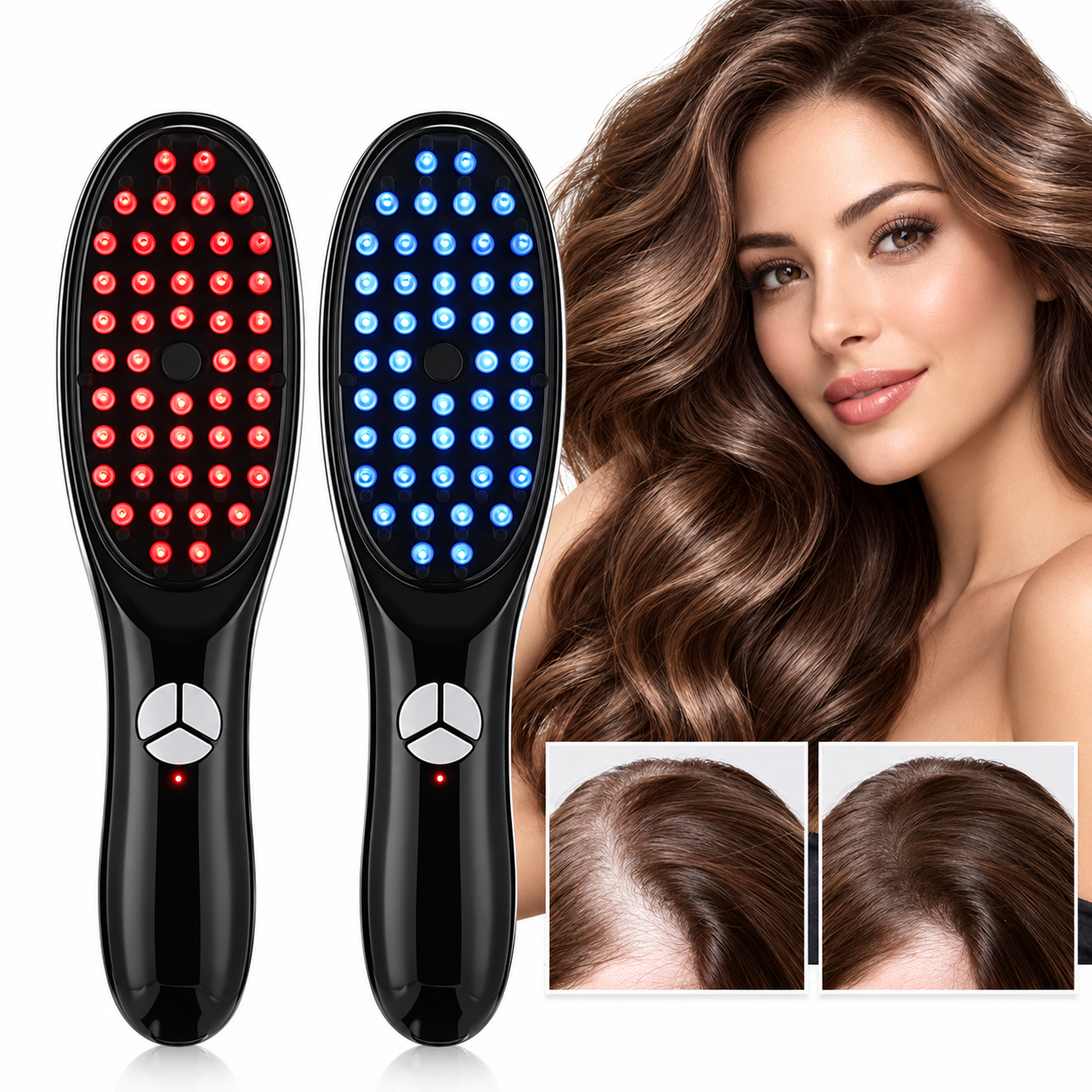 Escova LED Anti-queda para Crescimento Capilar 4 em 1 - HairGlow