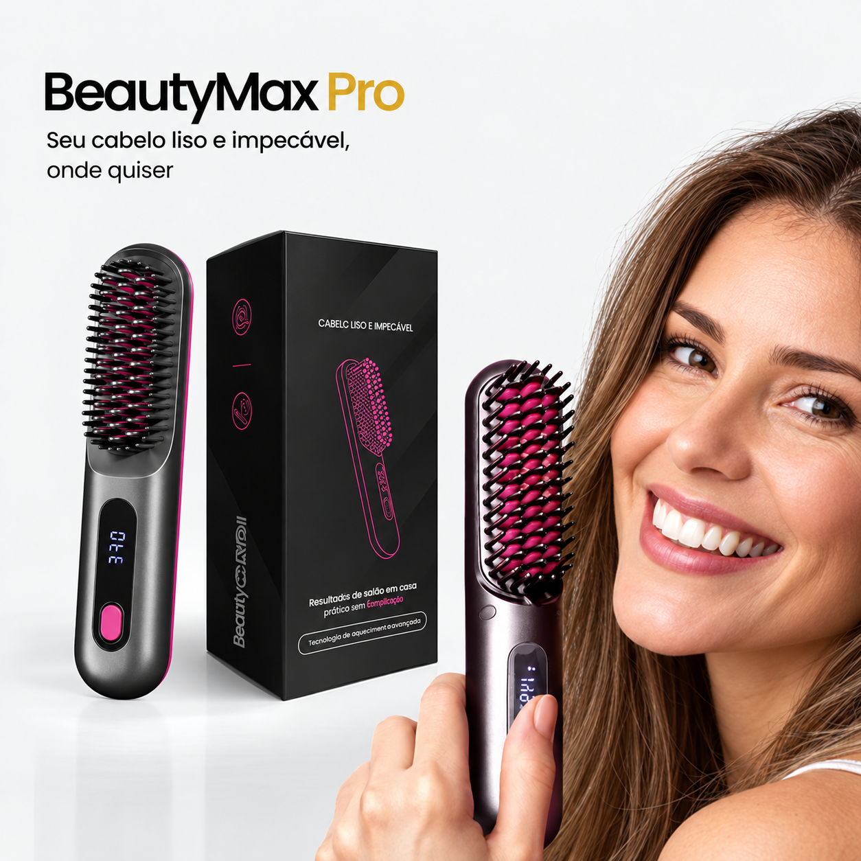 BeautyMax Pro Alisadora Sem Fio 2 em 1